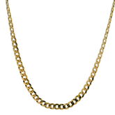 20" Pre-owned 9CT Flat Curb Chain Necklace (5.5g)